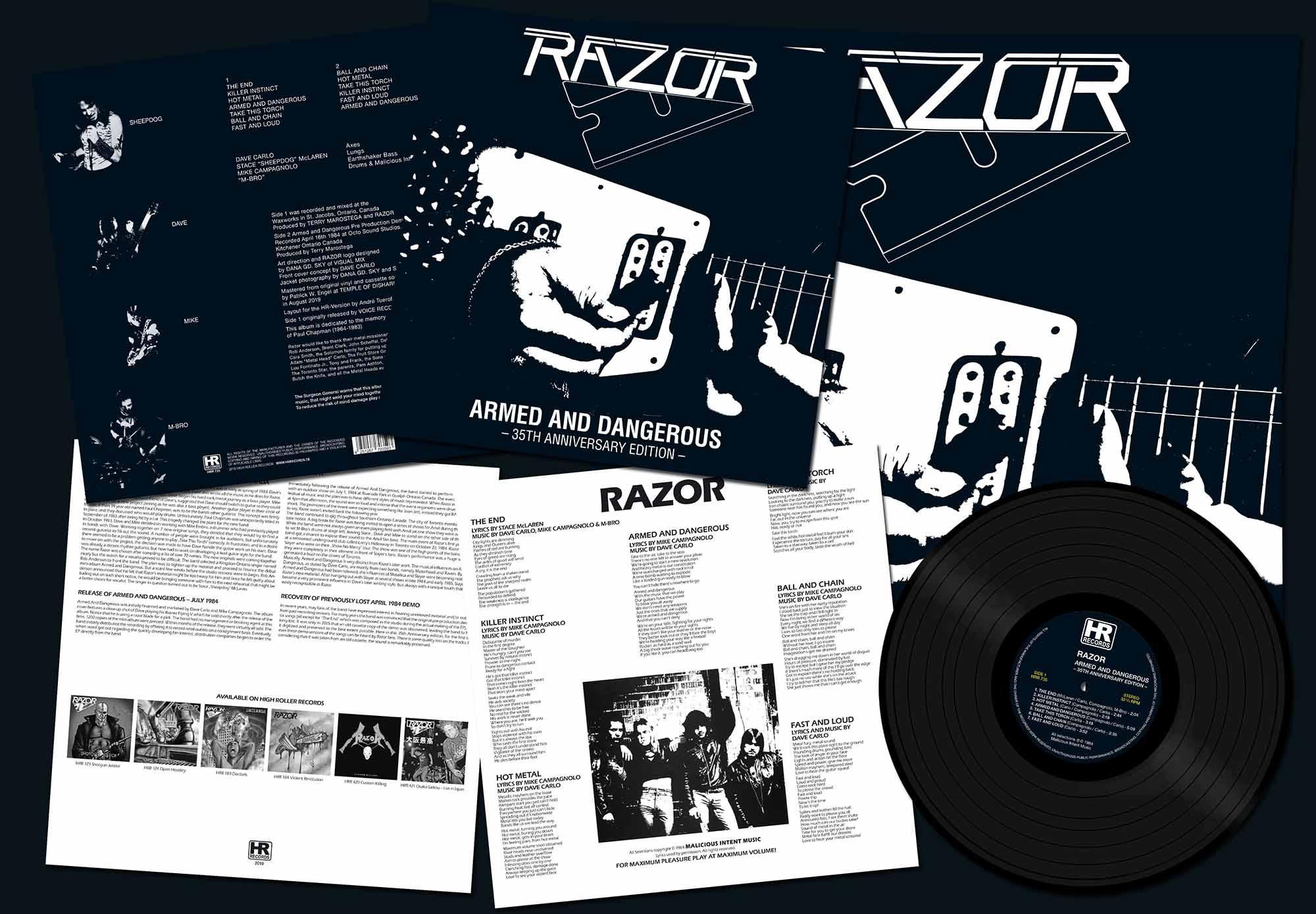 RAZOR - Armed and Dangerous - 35th Anniversary Edition  LP