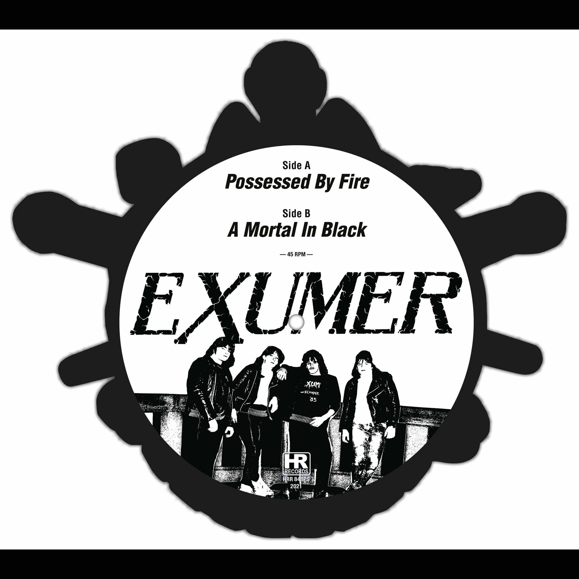 EXUMER - Possessed by Fire/ A Mortal in Black  PICTURE SHAPE