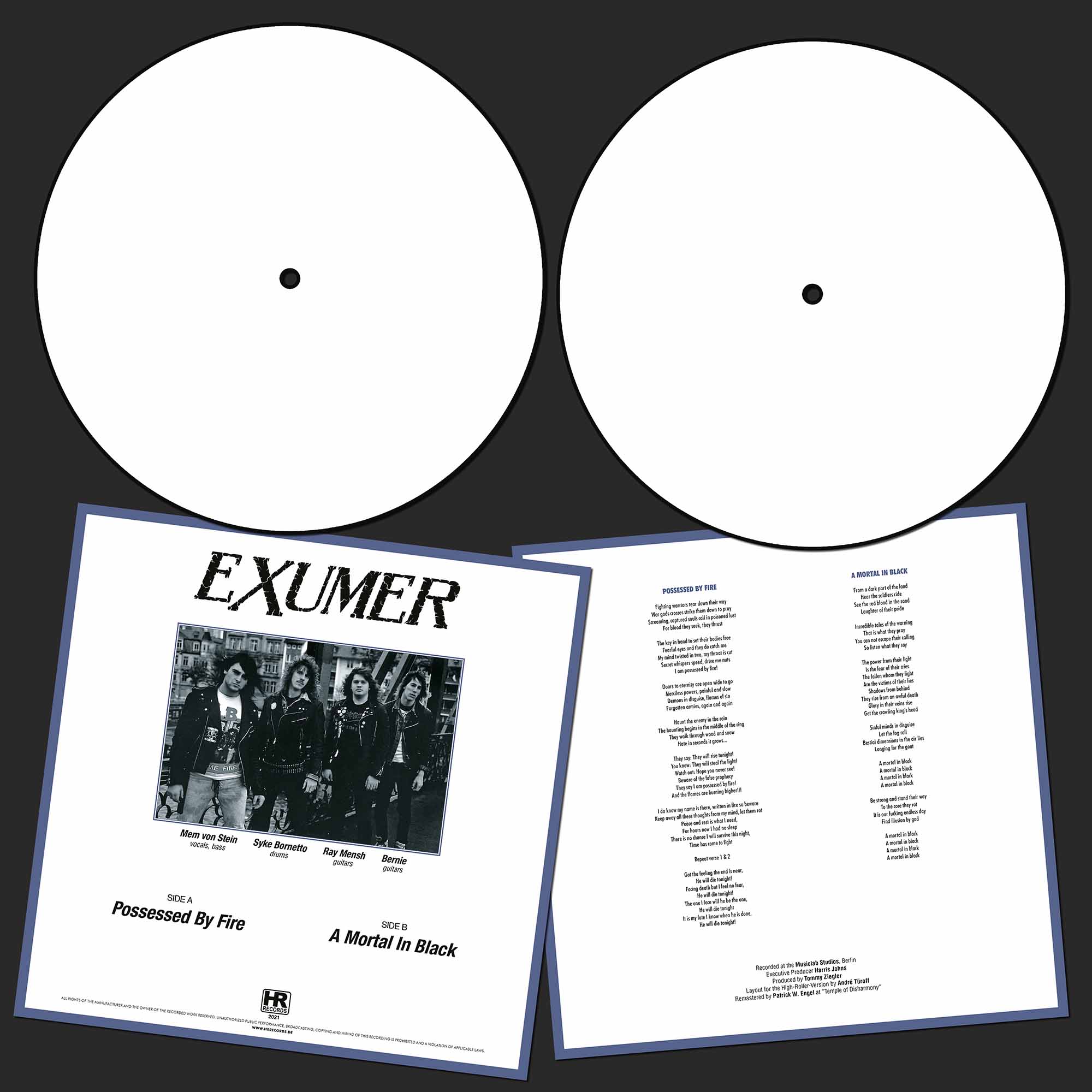 EXUMER - Possessed by Fire/ A Mortal in Black  PICTURE SHAPE