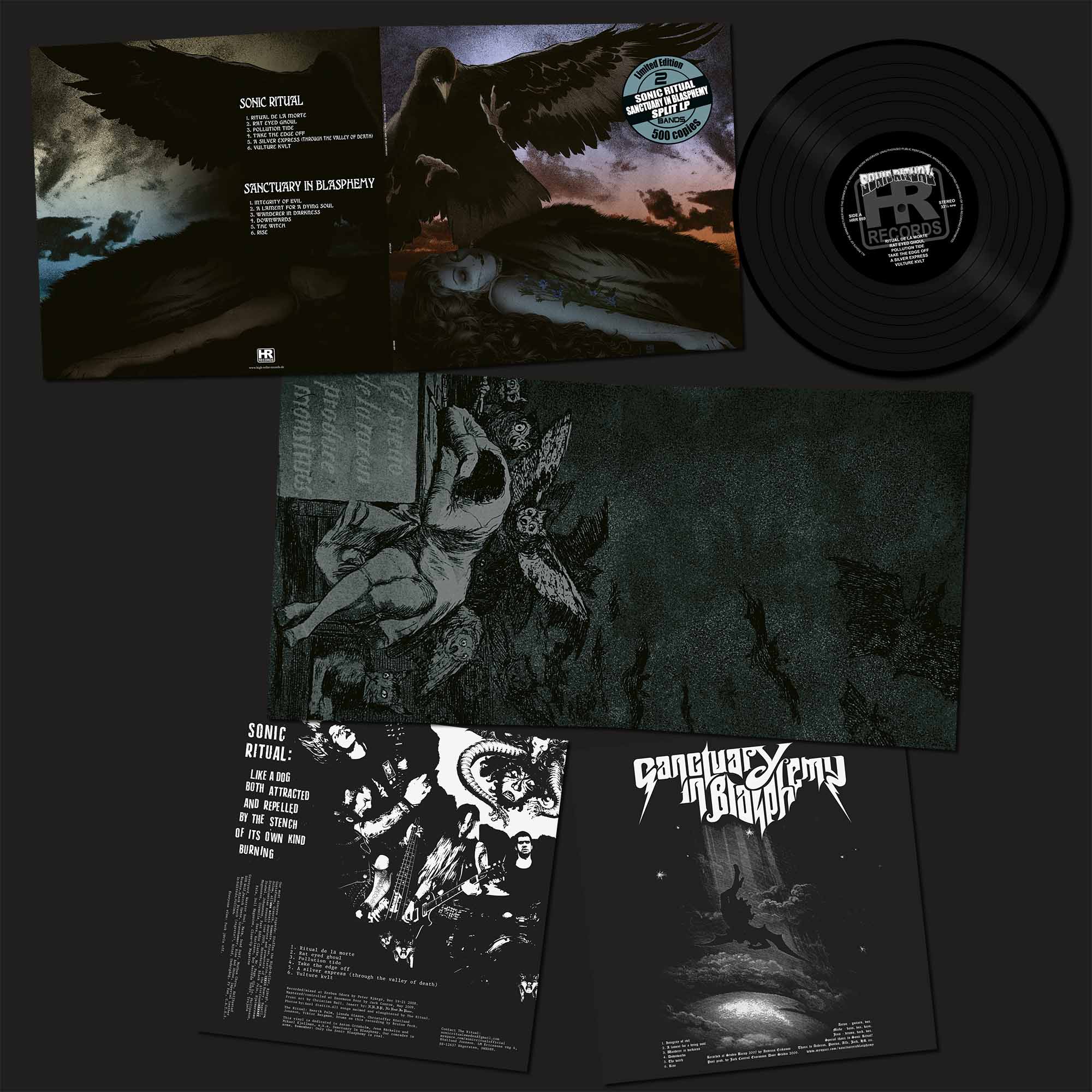 SONIC RITUAL/ SANCTUARY IN BLASPHEMY - Split LP