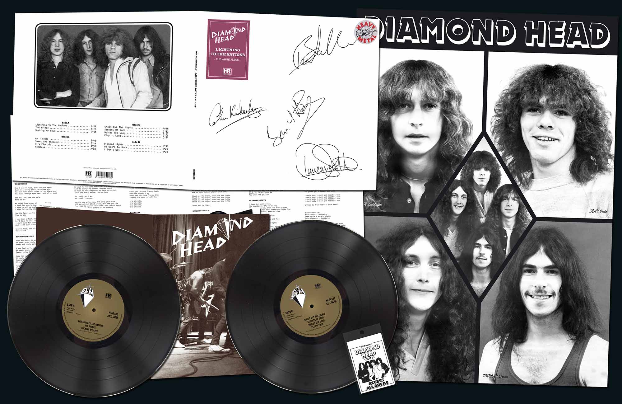 DIAMOND HEAD - Lightning to the Nations - The White Album  DLP