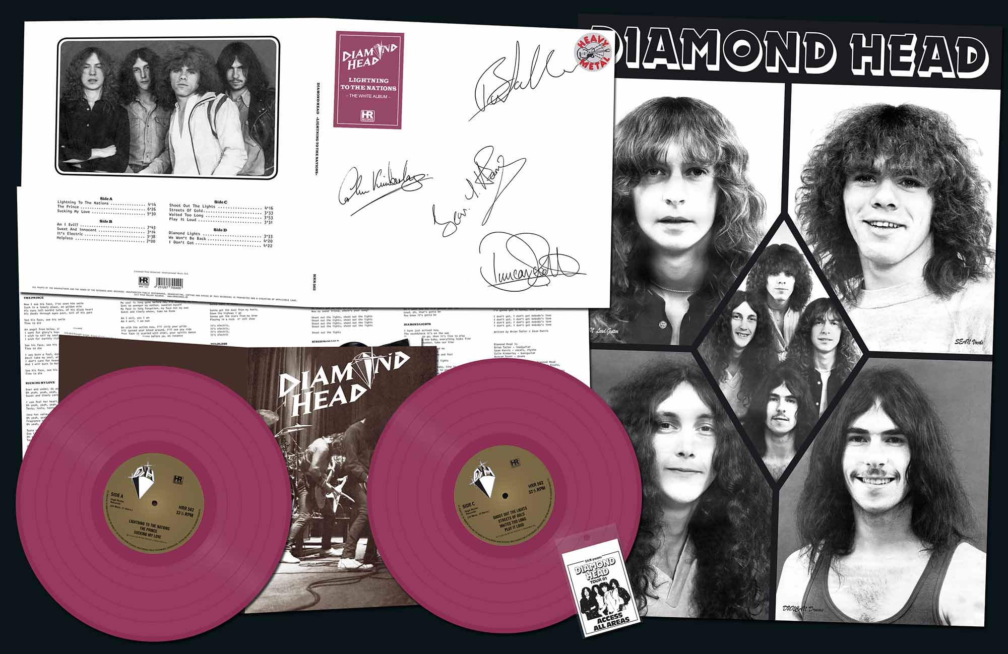 DIAMOND HEAD - Lightning to the Nations - The White Album  DLP