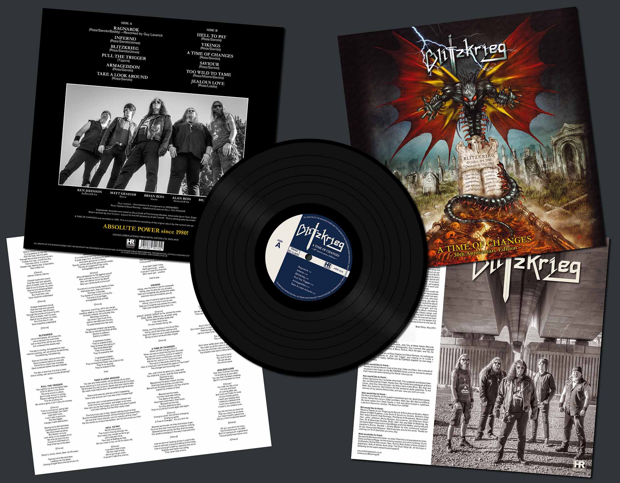 BLITZKRIEG - A Time of Changes 30th Anniversary Edition  LP