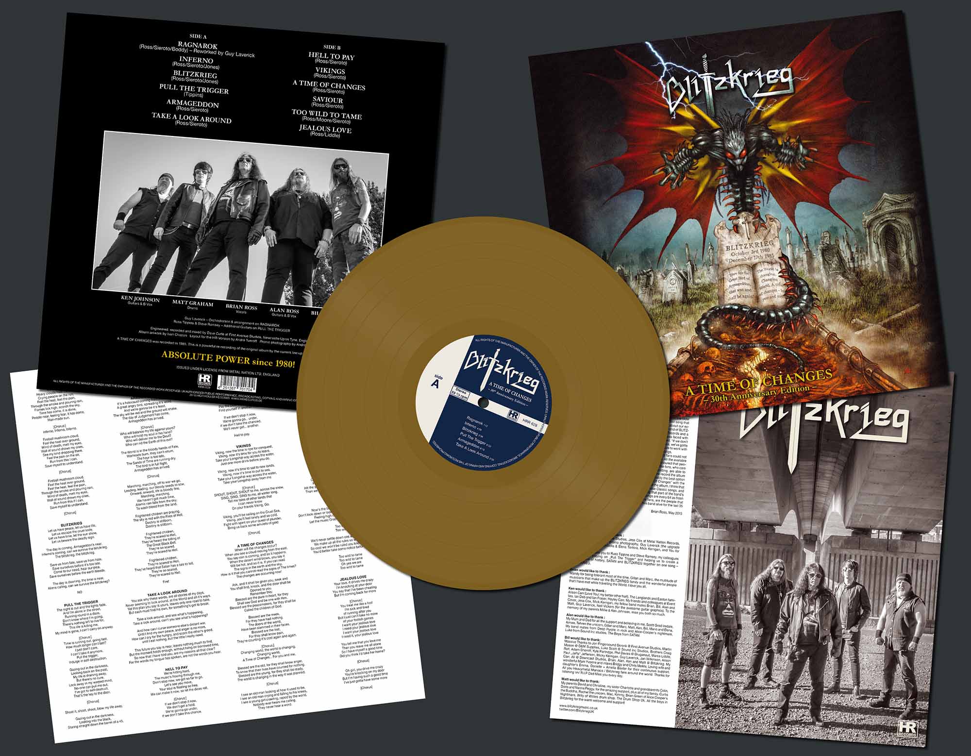 BLITZKRIEG - A Time of Changes 30th Anniversary Edition  LP